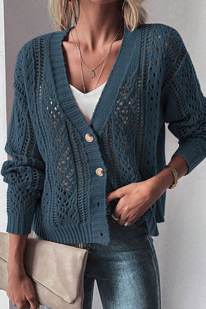 Comfortable Cardigan Knit Sweater