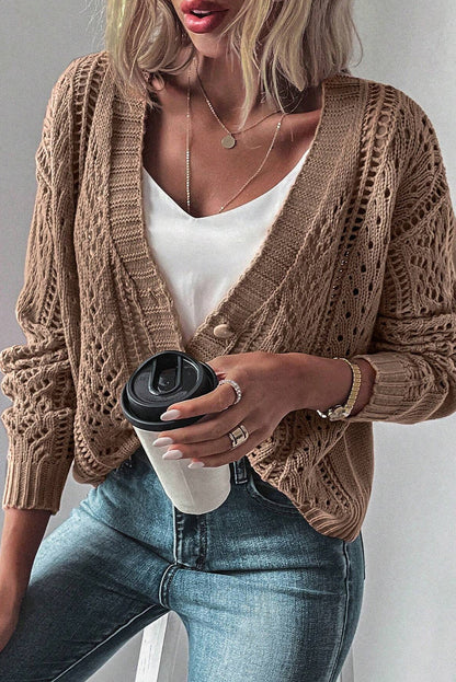 Comfortable Cardigan Knit Sweater