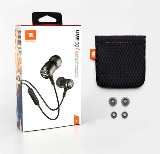 JBL LIVE100 3.5mm Wired Earphones Stereo Sound Line Control