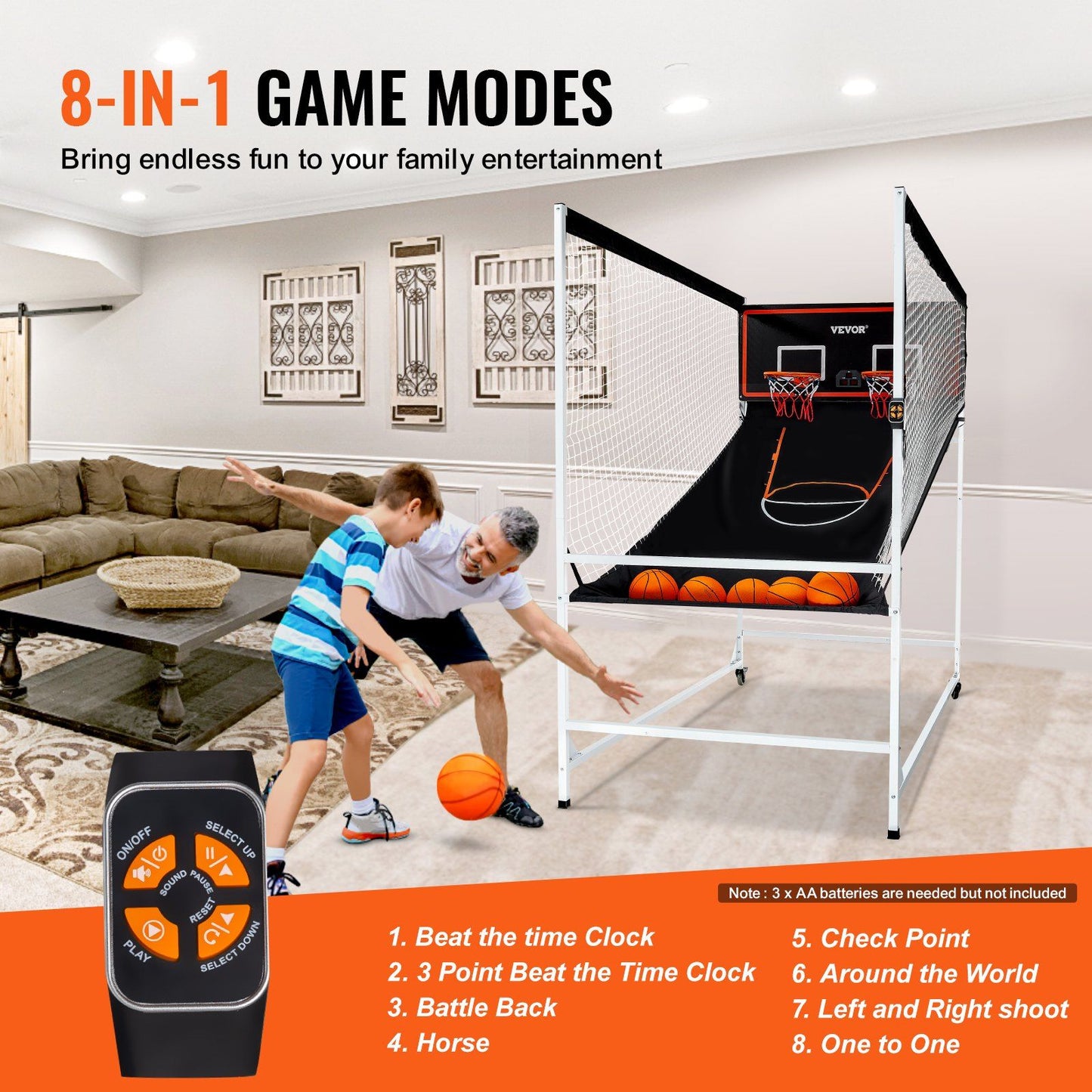 VEVOR Arcade Cage Basketball Game