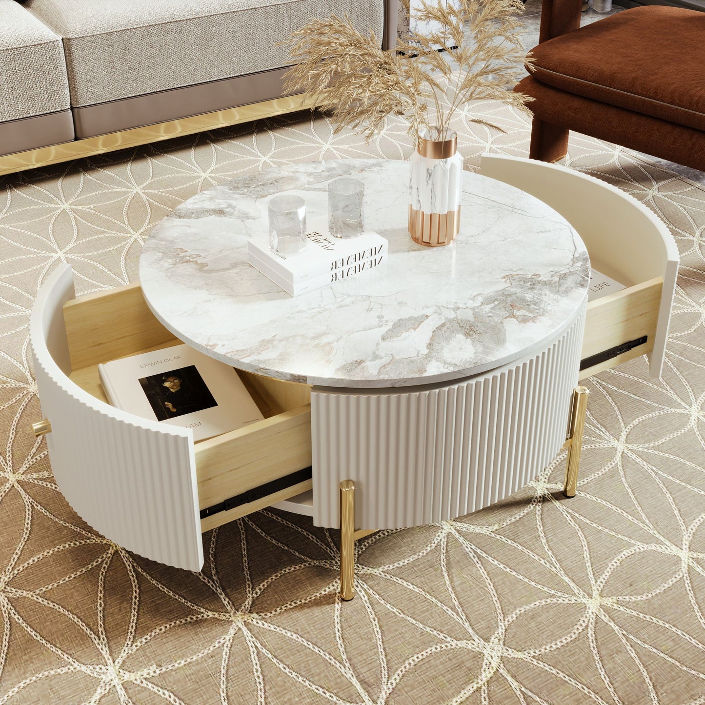 Modern Round Accent Coffee Table