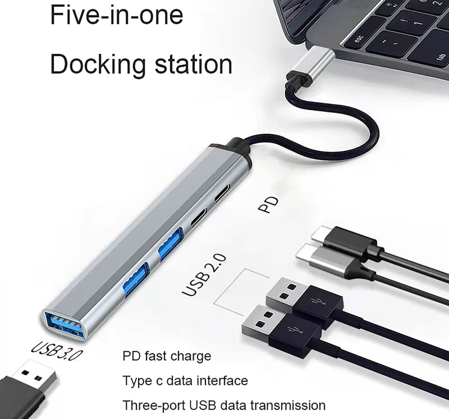 Mini 5N1 Type-C to USB Hub