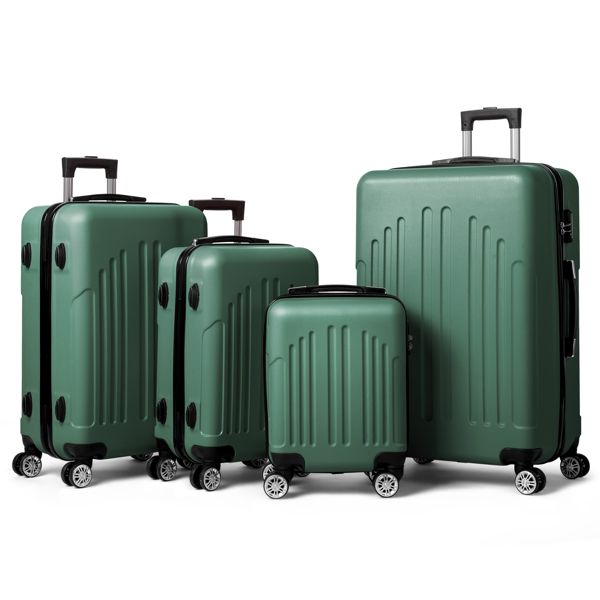 FCH Curved Vertical Stripe 4-in-1 Trolley Case - Retro Green