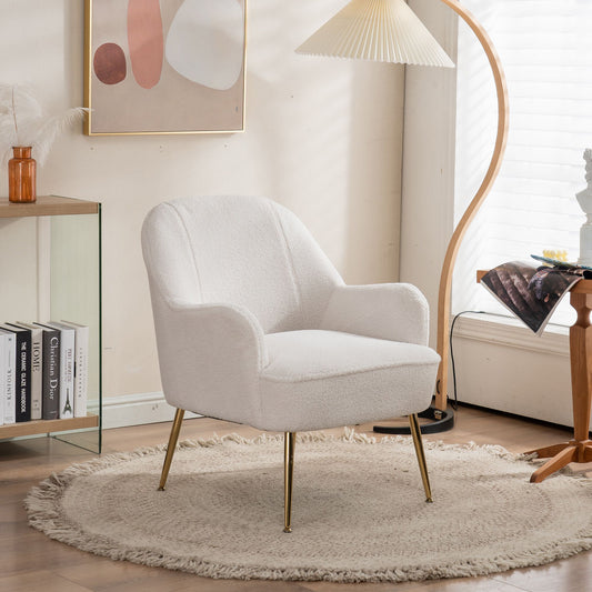 Modern Ivory Ergonomics Accent Chair For Your Home