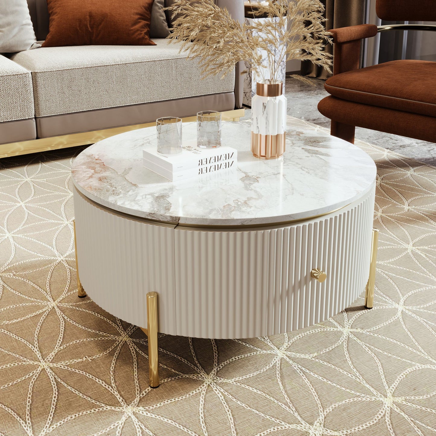 Modern Round Accent Coffee Table