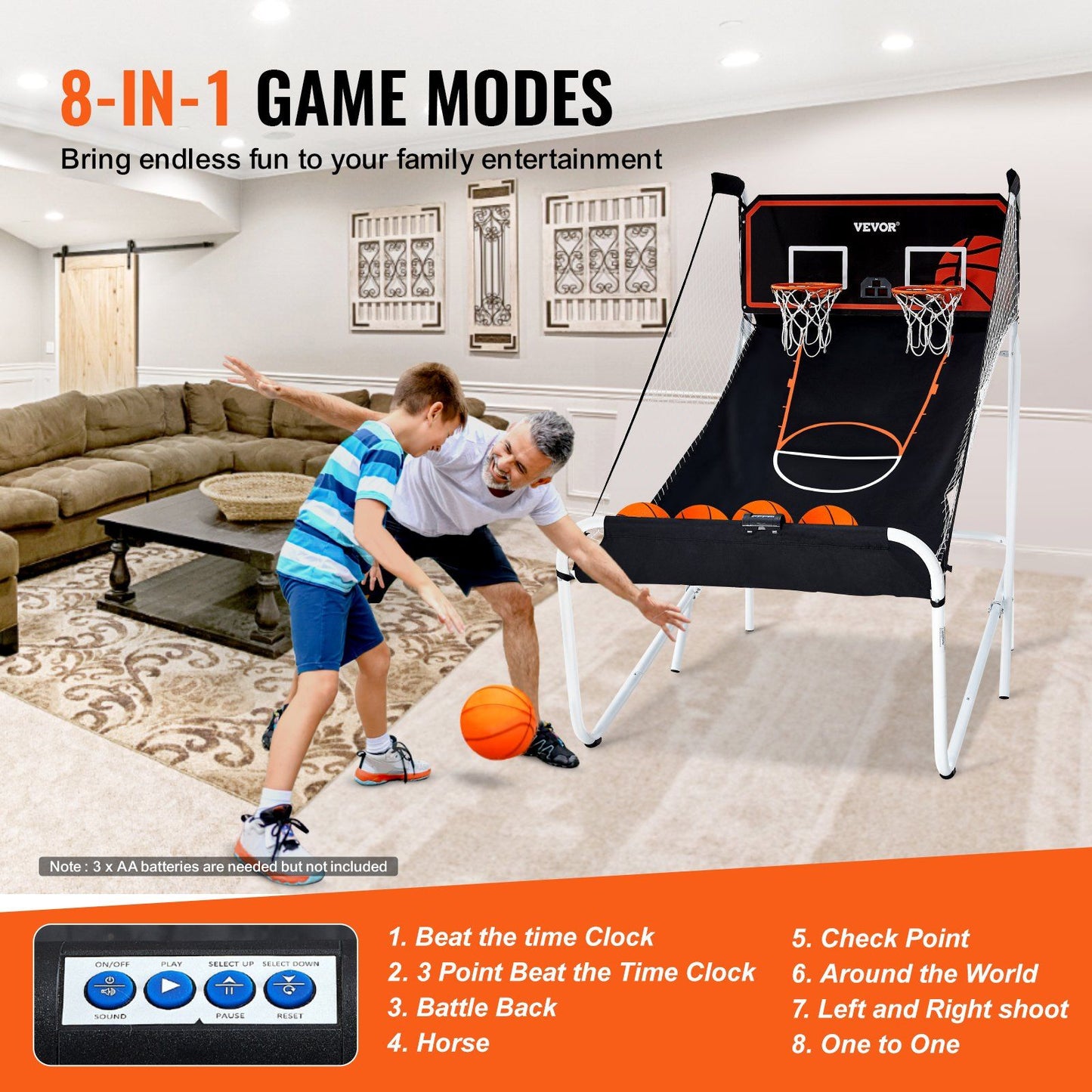 VEVOR Foldable Indoor Basketball Arcade Game