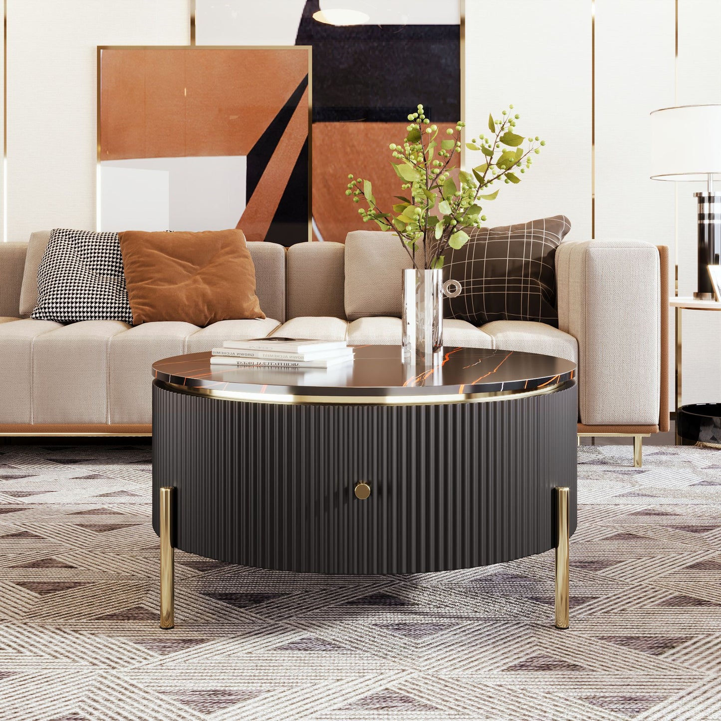 Modern Round Accent Coffee Table