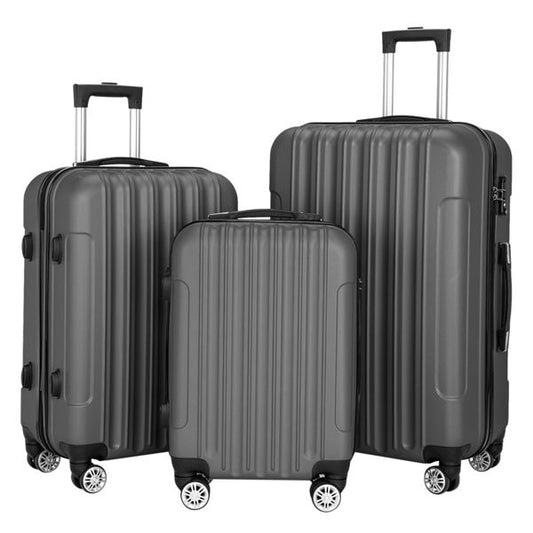 Multifunctional Large Capacity Traveling Storage Suitcase Luggage Set Dark Gray