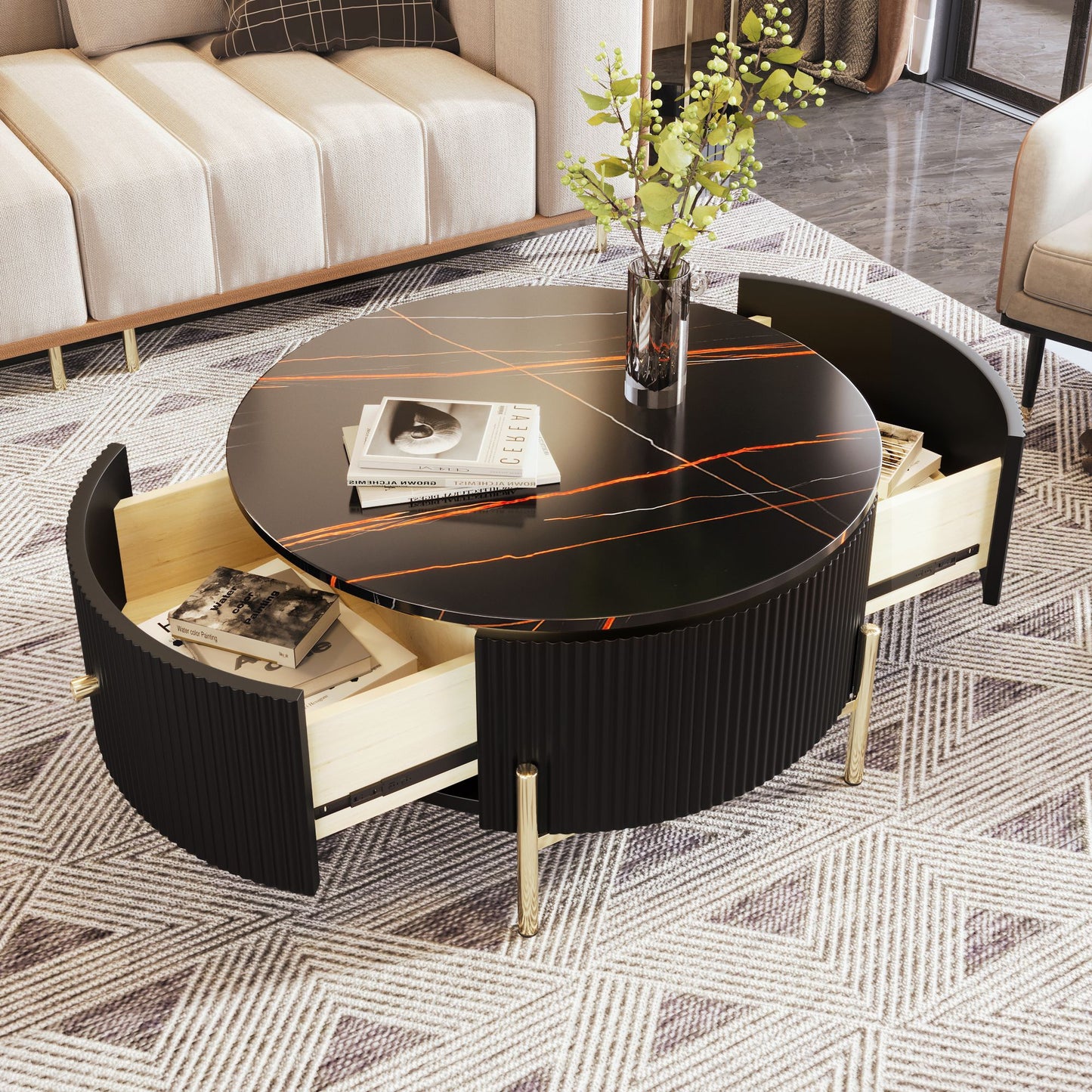 Modern Round Accent Coffee Table