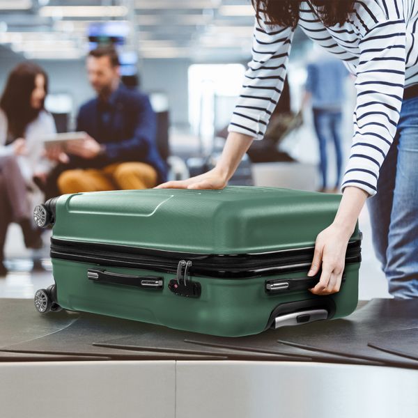 FCH Curved Vertical Stripe 4-in-1 Trolley Case - Retro Green